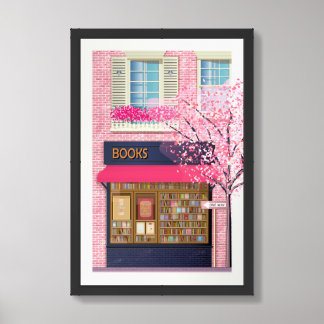 Books, Bookstore, Gift for Book Lovers Framed Art