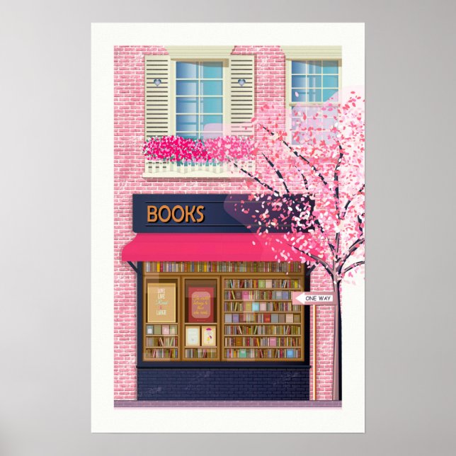Books, Bookstore, Gift for Book Lovers Poster (Front)