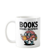 Books Brains Backpacks Kawaii Brain Reading School