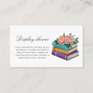 Books Bridal Shower Display shower Enclosure Card