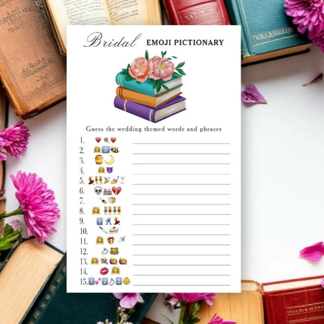 Books Bridal shower Emoji Pictionary game (Creator Uploaded)