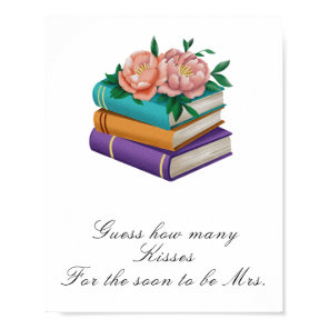 books bridal shower - How many kisses game Poster