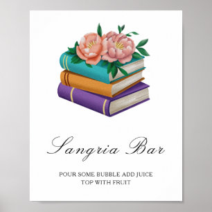 Books Bridal shower - Sangria bar Poster