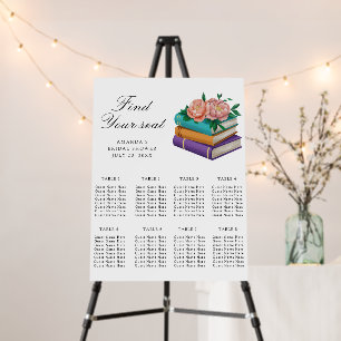 Books Bridal shower Wedding seating chart Foam Board