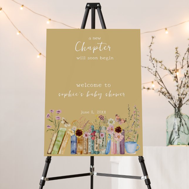 Books & Brunch A New Chapter Baby Welcome Foam Board (Creator Uploaded)