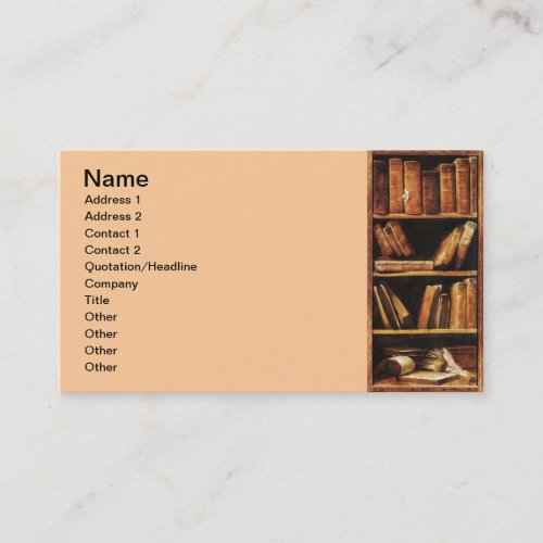 Books Business Card Template