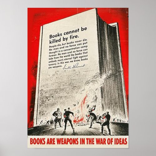 Books Cant Be Killed By Fire Posters