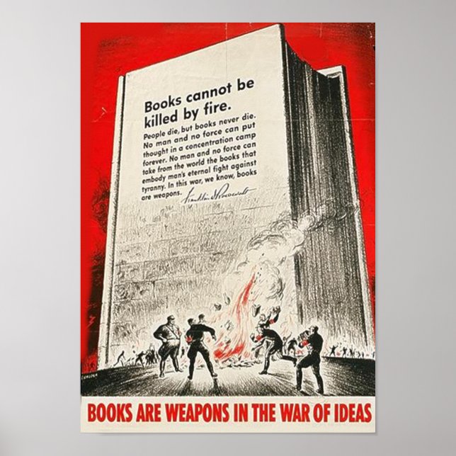 Books Can't Be Killed By Fire Posters (Front)
