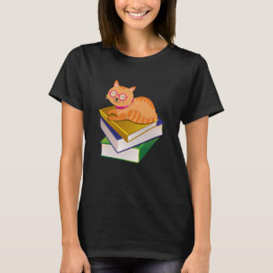 Books - Cat and Books Book Lover Gift T-Shirt