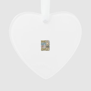 Books Cats Life Is Sweet Vintage Cat Reader Design Ornament