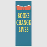 Books Change Lives Bookmarks<br><div class="desc">Books Change Lives design in a retro color scheme for teachers,  students,  library,  school,  and all book lovers.</div>