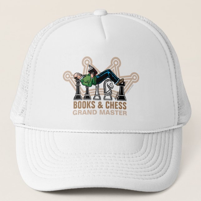 Books & Chess Grand Master Trucker Hat (Front)