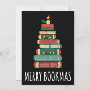 Books Christmas Tree Merry Bookmas Invitation