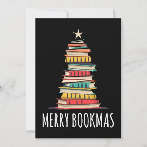 Books Christmas Tree Merry Bookmas Invitation