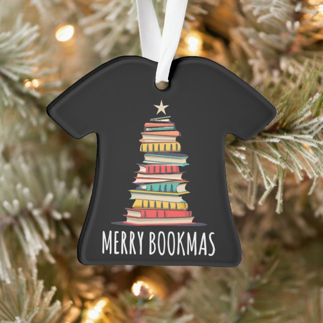 Books Christmas Tree Merry Bookmas Ornament (Tree)