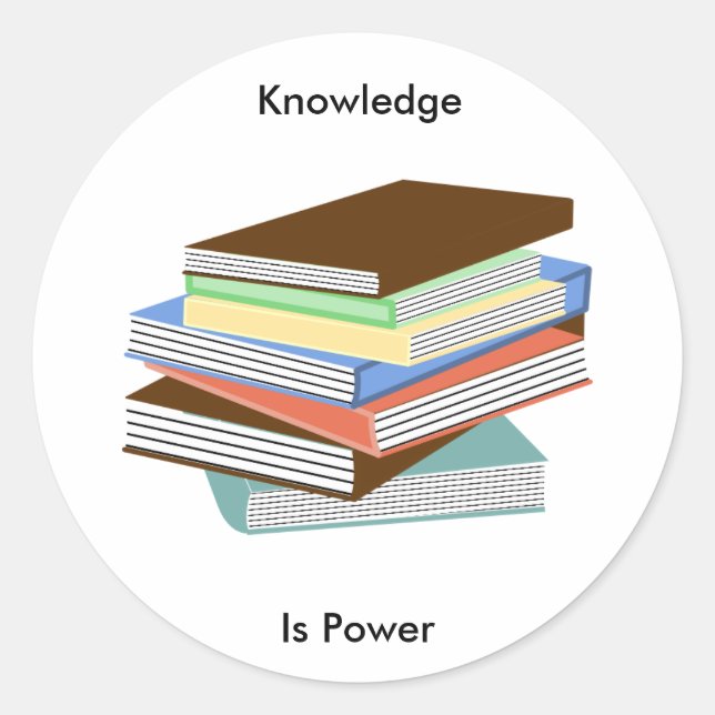 Books Classic Round Sticker (Front)