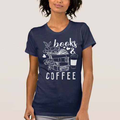 Books  Coffee Bohemian Book Lover Woman   T_Shirt