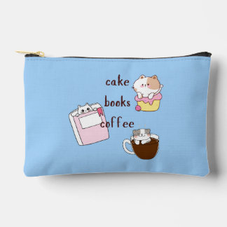Books Coffee Cats Accessory Pouch