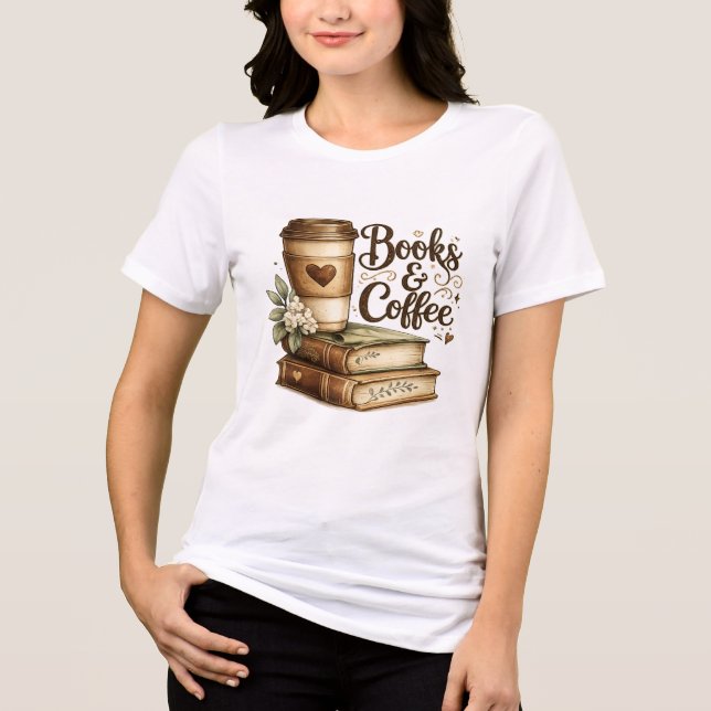Books & Coffee Tee (Front)