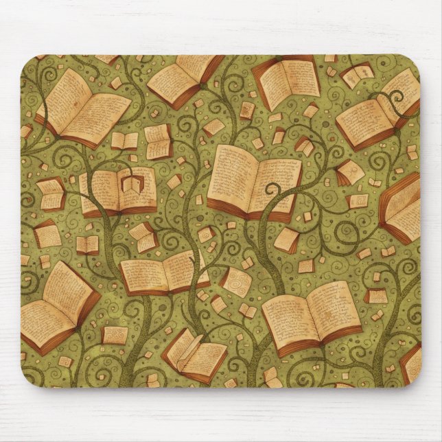 Books (Color 3) Mouse Pad (Front)