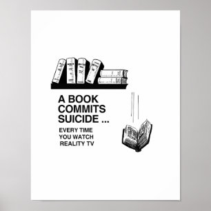 BOOKS COMMIT SUICIDE POSTER