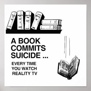 BOOKS COMMIT SUICIDE POSTER