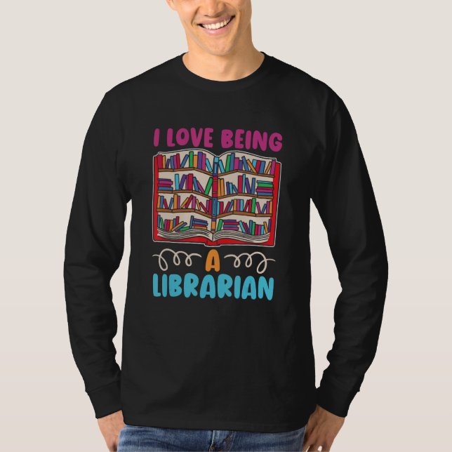 Books Cute Writer Librarian  Library Bookworm Book T-Shirt (Front)