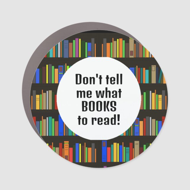Books Design Bumper Sticker Car Magnet (Front)