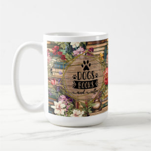Books Dogs Coffee Lovers Mug Gift, Gift for her