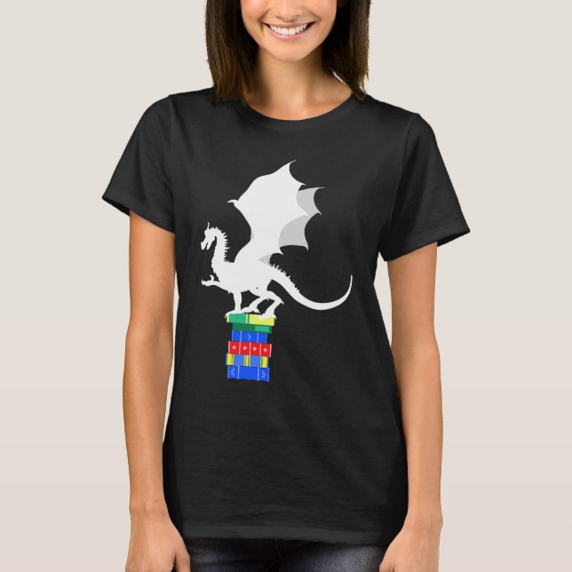Books Dragon Reading Reading Friend T-Shirt (Front)
