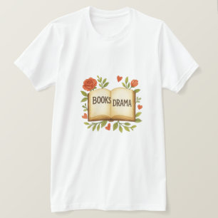 Books > Drama – Watercolor Book Lover Illustration T-Shirt