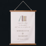 Books Every Love Story Personalized Wedding  Hanging Tapestry<br><div class="desc">A wedding gift tapestry for book lovers featuring watercolor books and the popular quote "every love story is beautiful but our's is our favorite" in modern calligraphy font. Personalize with the newly weds names and wedding date.</div>