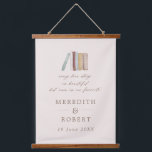 Books Every Love Story Personalized Wedding  Hanging Tapestry<br><div class="desc">A wedding gift tapestry for book lovers featuring watercolor books and the popular quote "every love story is beautiful but our's is our favorite" in modern calligraphy font. Personalize with the newly weds names and wedding date.</div>
