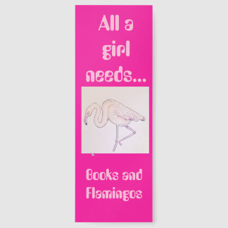 Books & Flamingos Bookmarks