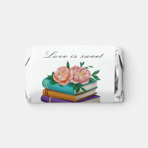 Books Floral Bridal shower Love is sweet Hershey's Miniatures