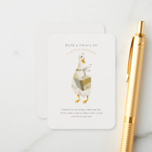 Books for a Little Gosling Baby Shower Enclosure Card