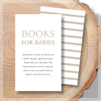 Books for Babies | Beige Neutral Twin Baby Shower