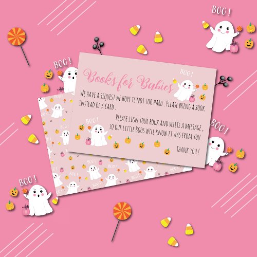 Books for Babies Halloween Pink Enclosure Card