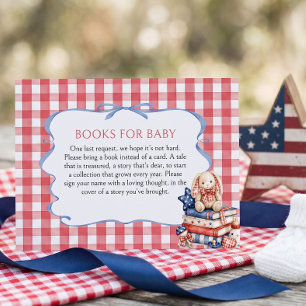 Books for Baby All American Girl Baby Shower Enclosure Card