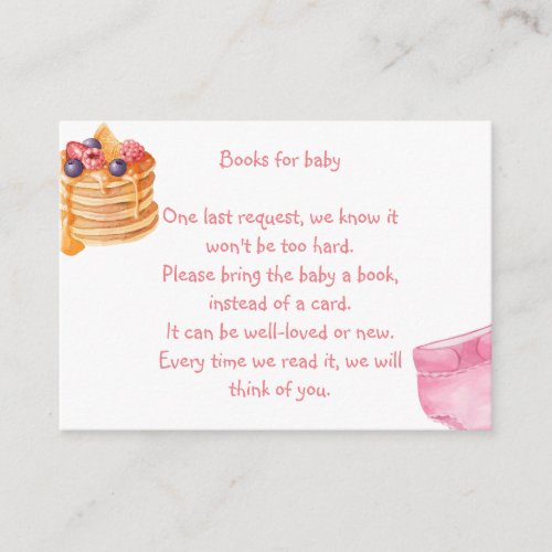 Books for baby baby girl shower enclosure card