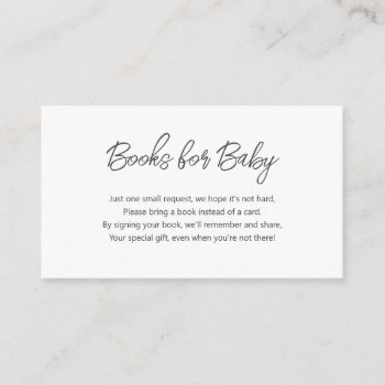 Books For Baby - Baby Shower Book Request Enclosur Enclosure Card by lemontreecards at Zazzle