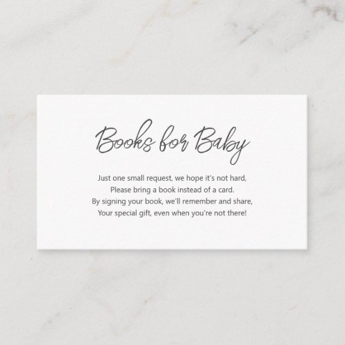 Books for Baby _ Baby Shower book request Enclosur Enclosure Card