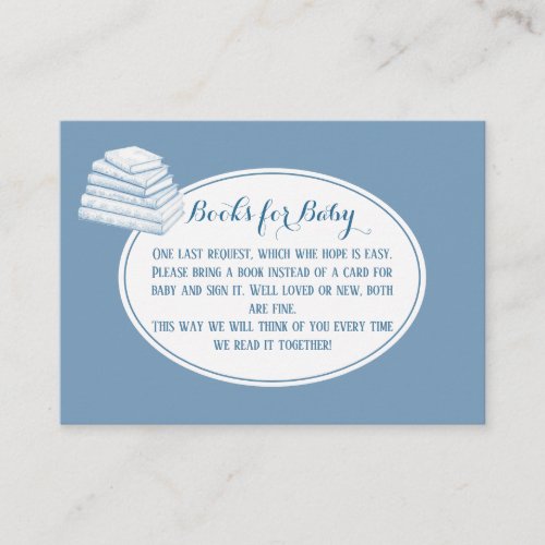 Books for Baby Baby Shower enclosure Card