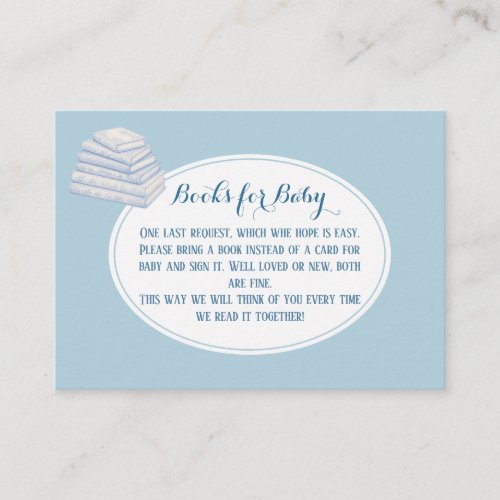 Books for Baby Baby Shower enclosure Card