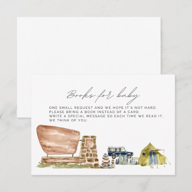 Books For Baby, Baby Shower enclosure card, Nation (Front/Back)