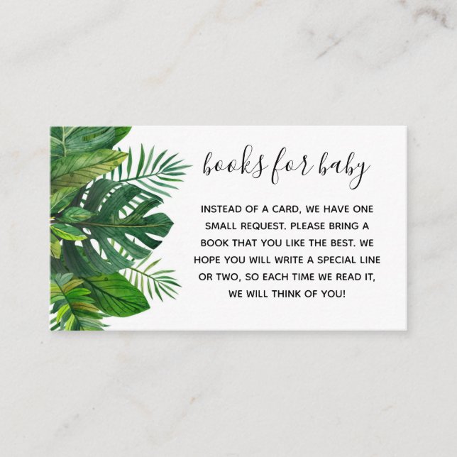 Books for Baby | Baby Shower Invitation Insert (Front)