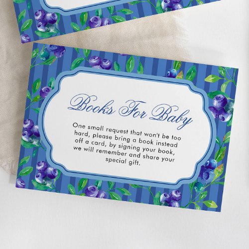 Books For Baby Berry Sweet  Baby Shower  Enclosure Card