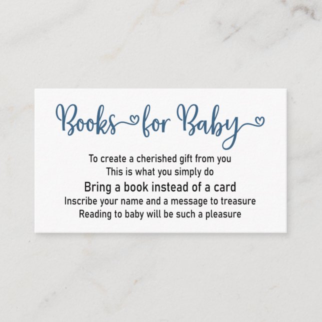 Books For Baby Blue Boy Baby Shower Invitation (Front)