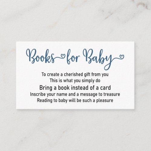 Books For Baby Blue Boy Baby Shower Invitation