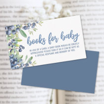 Books For Baby Blueberry Berry Sweet Baby Shower Enclosure Card